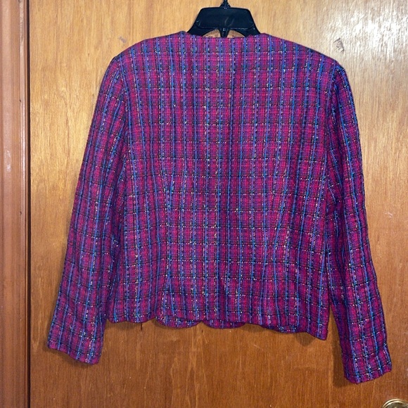 •LESLIE FAY•PINK TWEED JACKET & MATCHING SKIRT SIZE 8 (JACKET) 16 (SKIRT) EUC - Picture 9 of 16